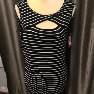 Vince Camuto Sleeveless Striped Shirt